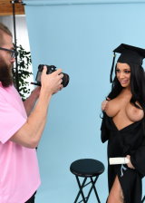 Big Tit Brunette Going Wild During Photoshoot