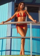 Grace Boor In Sexy Red Bikini