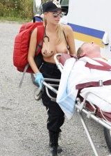 Doctor on duty cures patients with her big boobs