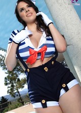 Babe With Giant Boobs In Sailor Costume