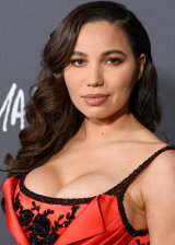 Jurnee Smollett In A Red And Black Satin Gown