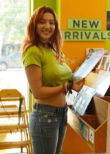 Sexy Redhead Flashing Her Big Tits In Public