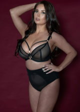 Hot Curvy Beauty In Sexy Black Lingerie