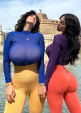 Mady Gio and Alex Mucci Makes Their Big Boobs Totally Visible Through A Mesh Wear