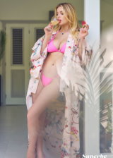 Hot Busty Goddess In A Sexy Pink Bikini 