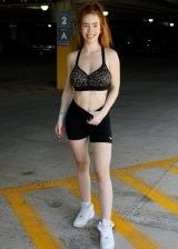 Beautiful Redhead Showing Off Her Big Boobs In Public