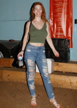 Hot Redhead Flashing Her Big Tits In Public