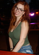 Hot Redhead Flashing Her Big Tits In Public