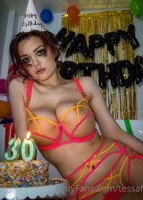 Tessa Fowler In A Sexy Lingerie Goes Nude While Celebrating Her Birthday