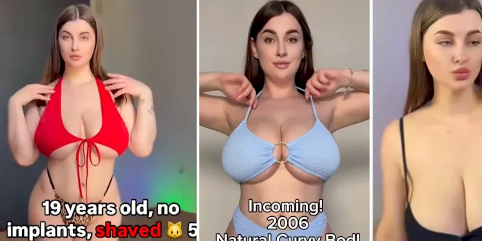 Big tit girl in various bikins