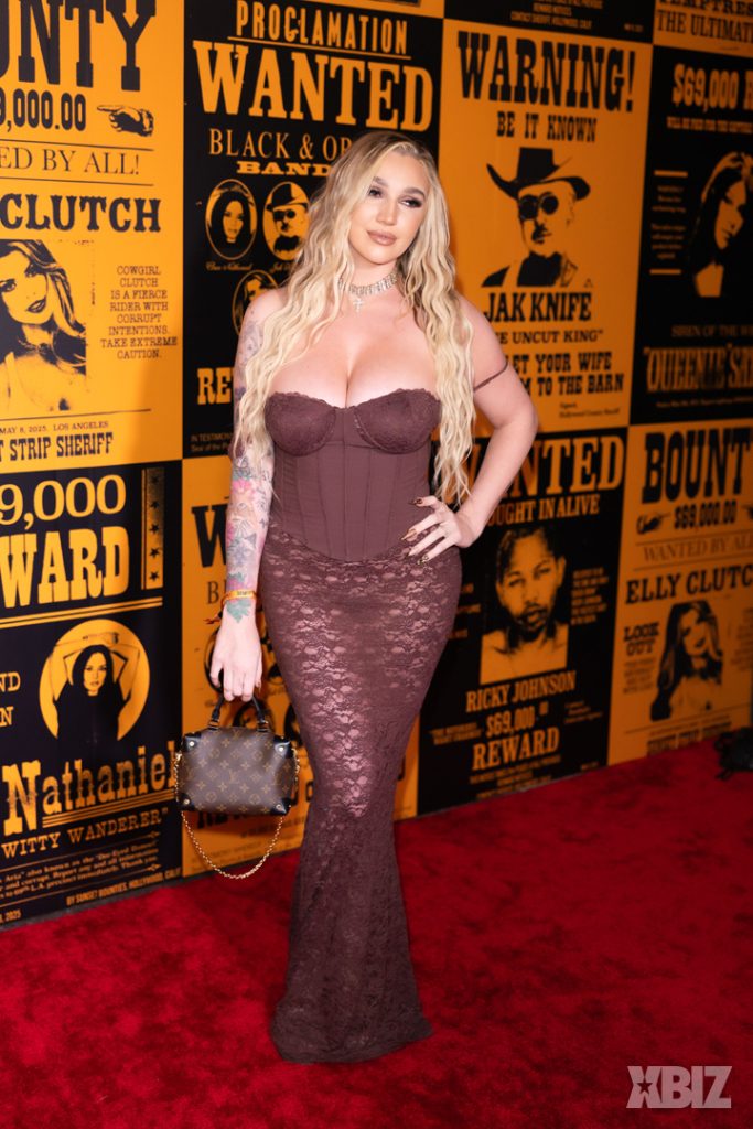 Porn star boobs on the red carpet at an awards show