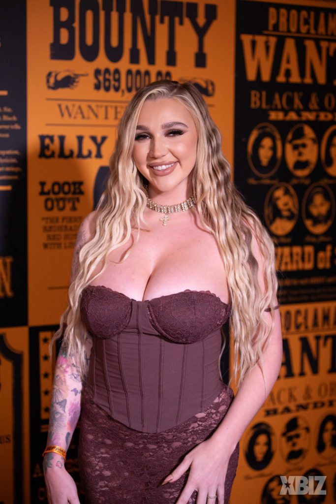 Porn star boobs on the red carpet at an awards show