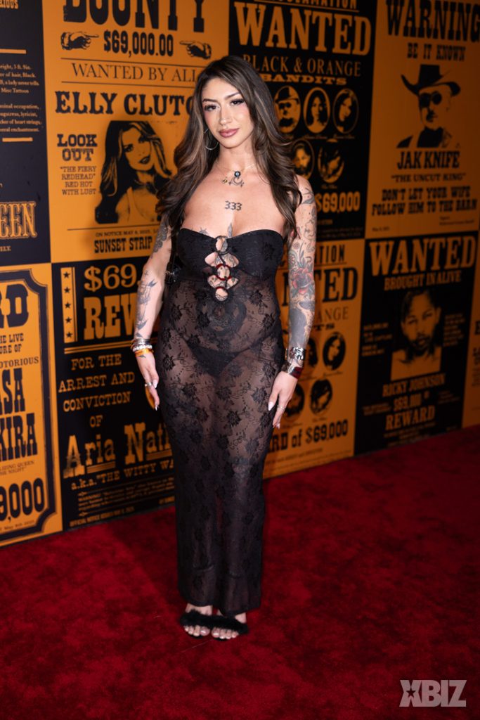Porn star boobs on the red carpet at an awards show