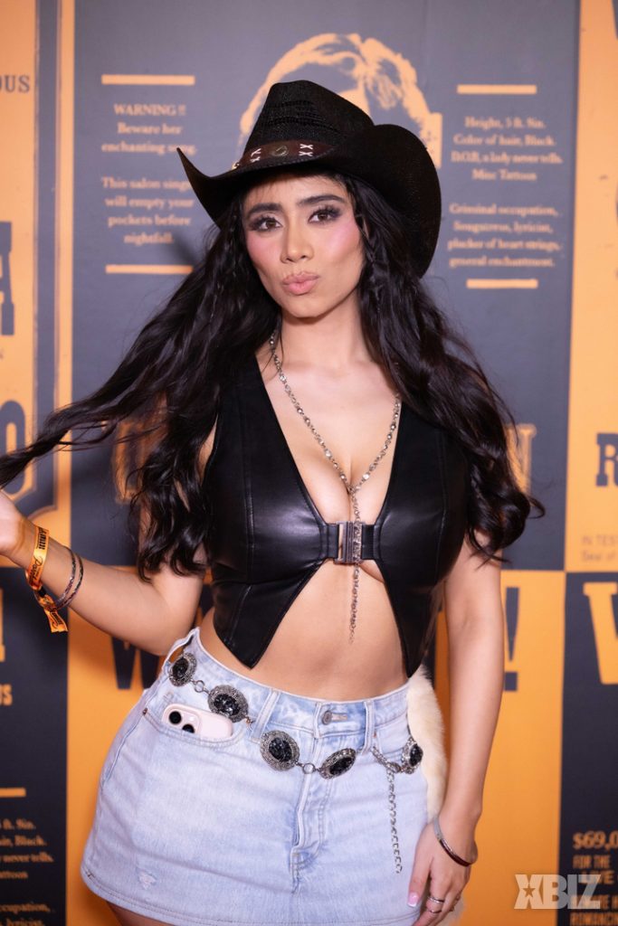 Porn star boobs on the red carpet at an awards show