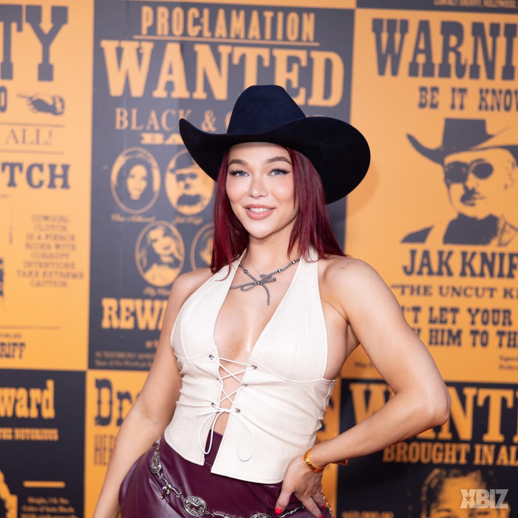 Porn star boobs on the red carpet at an awards show
