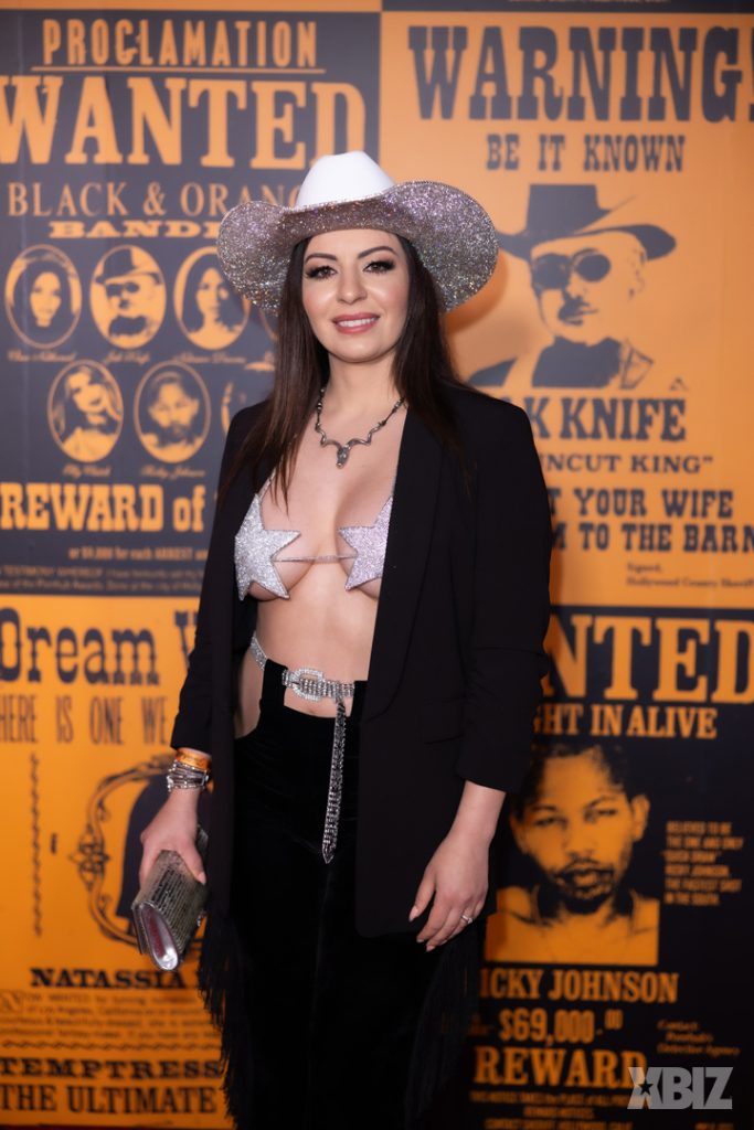 Porn star boobs on the red carpet at an awards show
