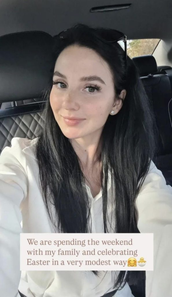 Pretty brunette selfie in her car