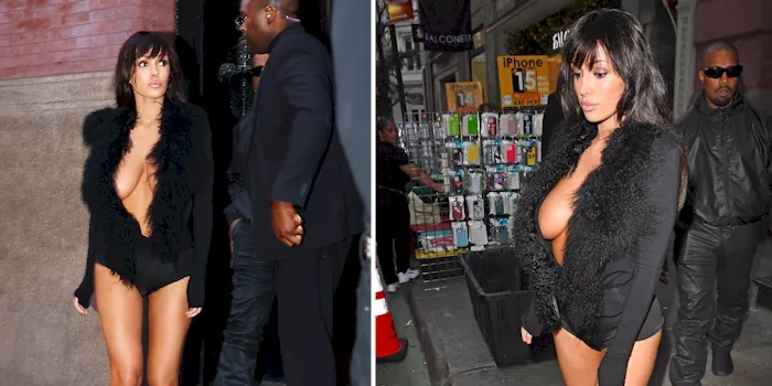 Bianca Censori in a revealing outfit in NYC