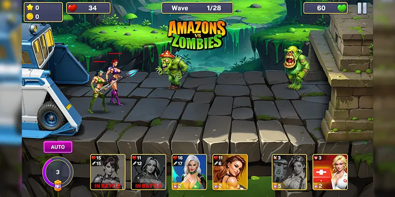 Amazon vs Zombies gameplay