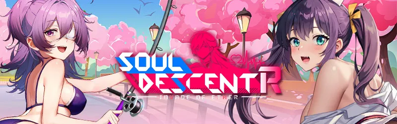 Soul Descent - Pretty Hentai girls in front of a pink tree