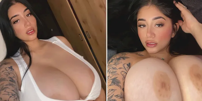 Huge boobs Latina snapping sexy selfies