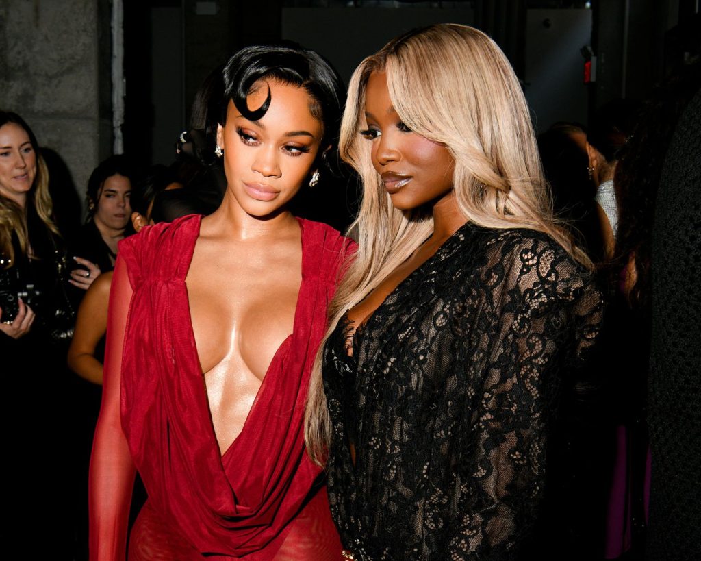 Closer view of the two ladies