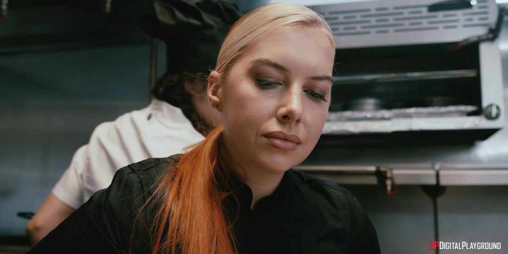 Close up of female chef's face