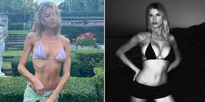 Charlotte McKinney in a bikini comparison